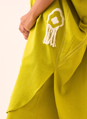 Fringe Bat Sleeve Shirt Set