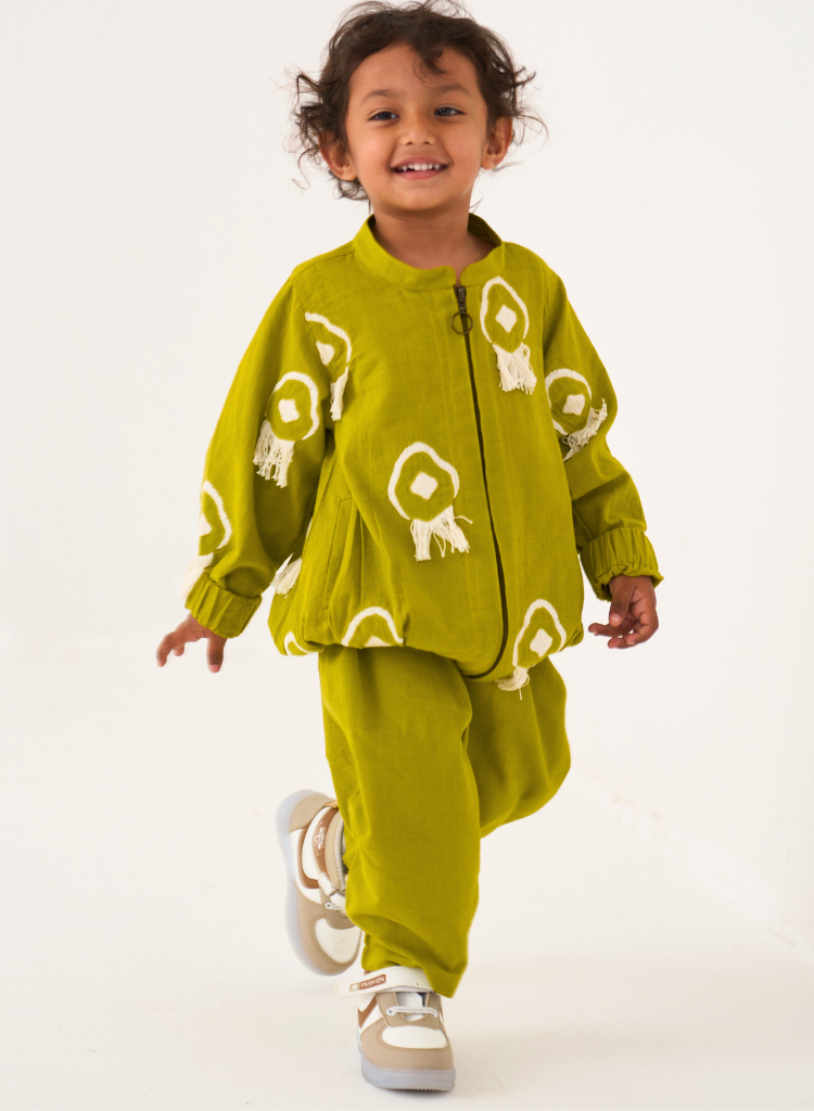 Fringe Bomber Jacket Set