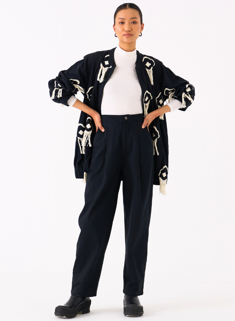 Fringe Bomber Jacket Set