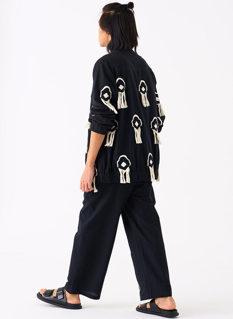 Fringe Bomber Jacket Set