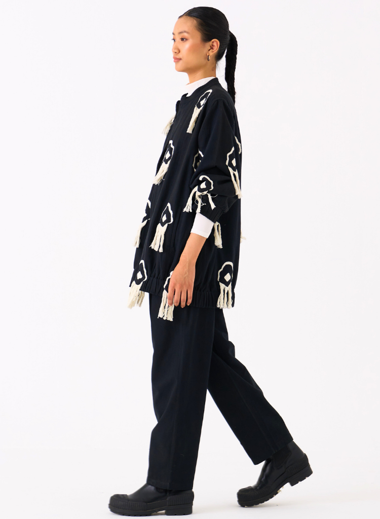 Fringe Bomber Jacket Set