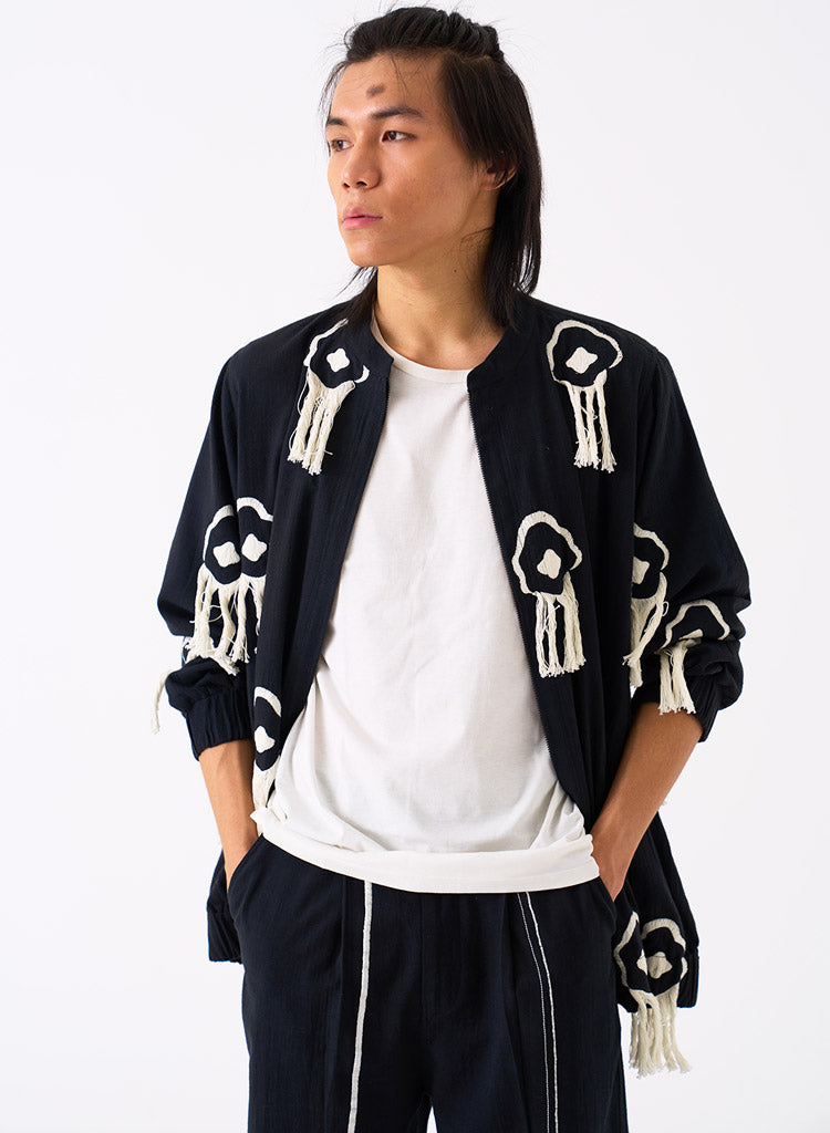 Fringe Bomber Jacket Set