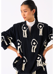 Fringe Bomber Jacket Set