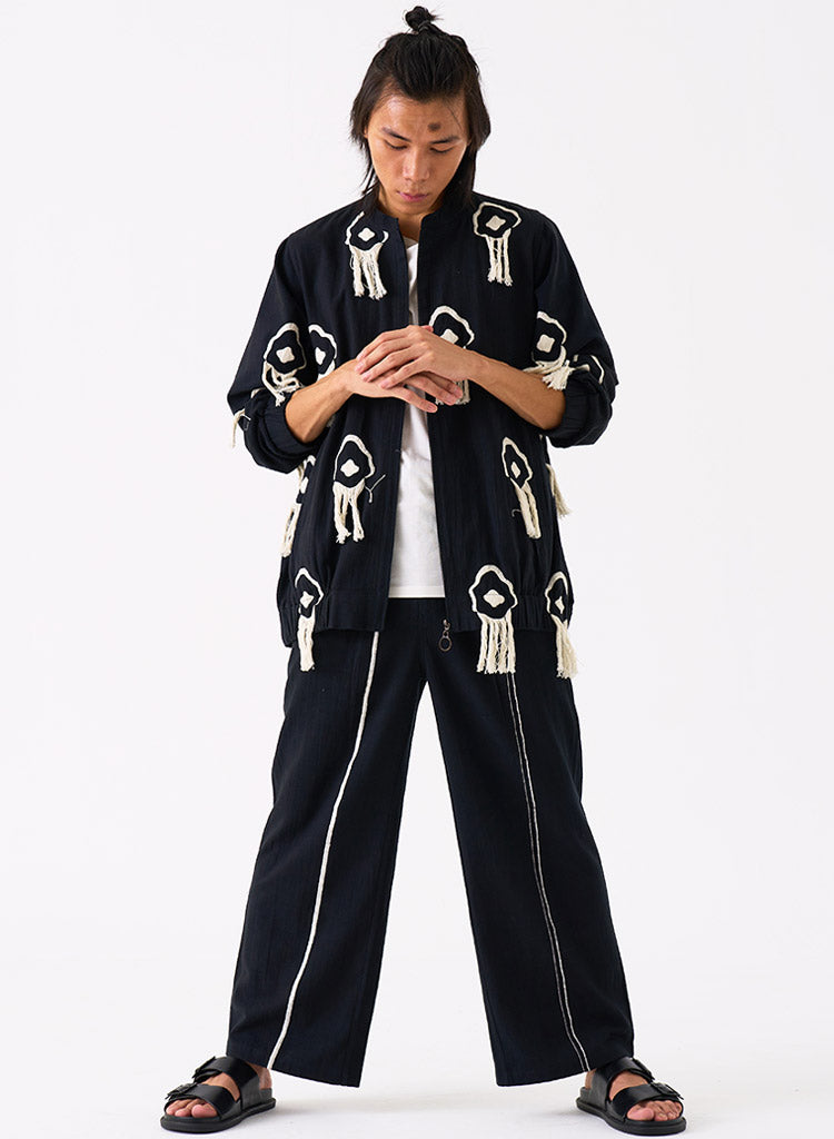 Fringe Bomber Jacket Set