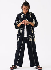 Fringe Bomber Jacket Set