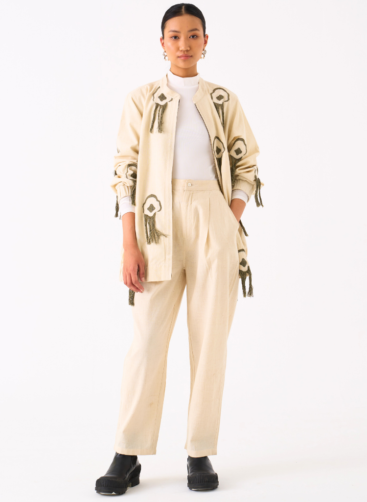 Fringe Bomber Jacket Set