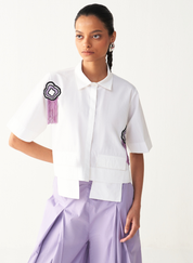 Beaded Fringe Crop Top