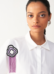 Beaded Fringe Crop Top