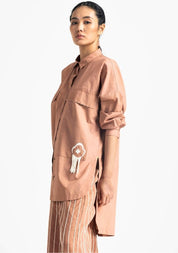 Fringe Pocket Shirt Set