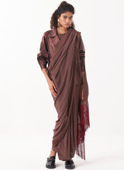Fringe Saree Set