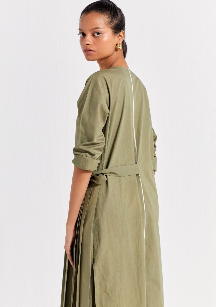 Front Pleat Jacket Set