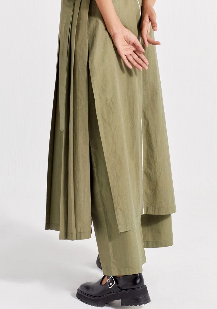 Front Pleat Jacket Set