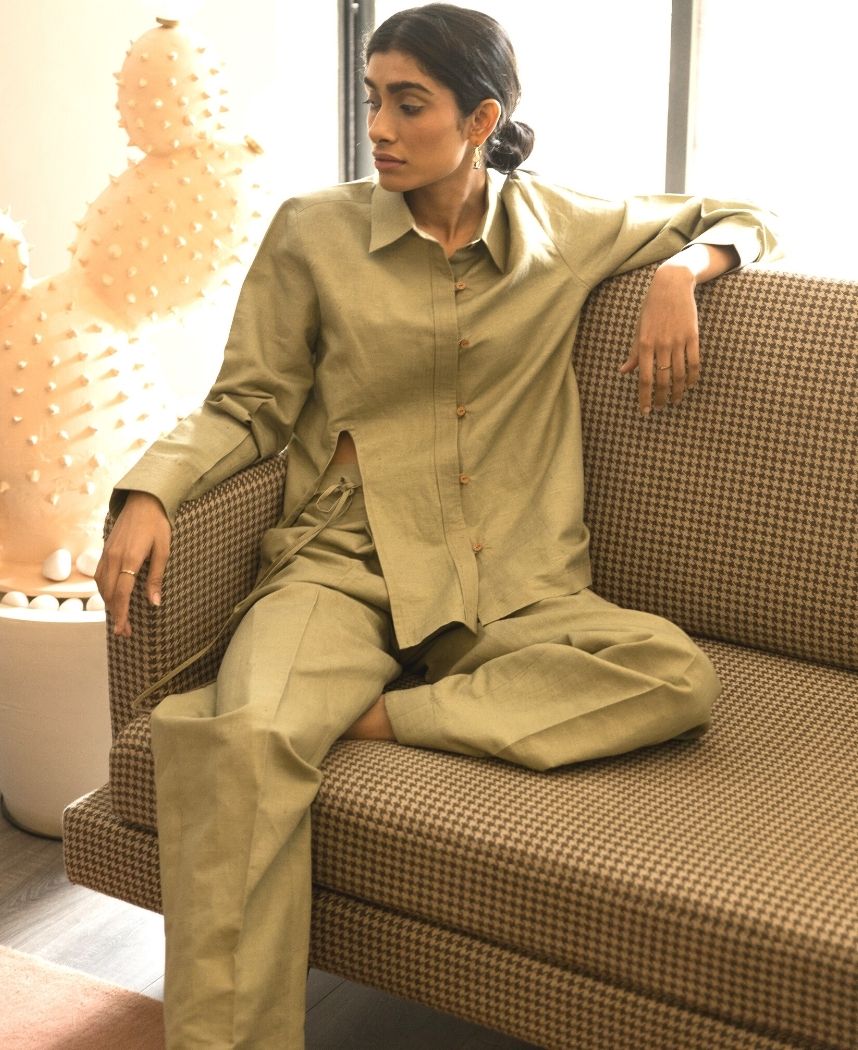 Front Slit Shirt Set