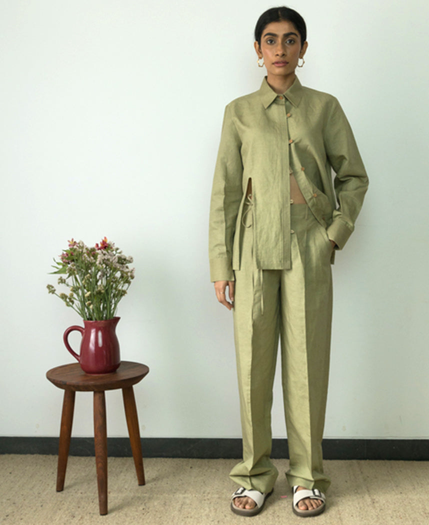 Front Slit Shirt Set