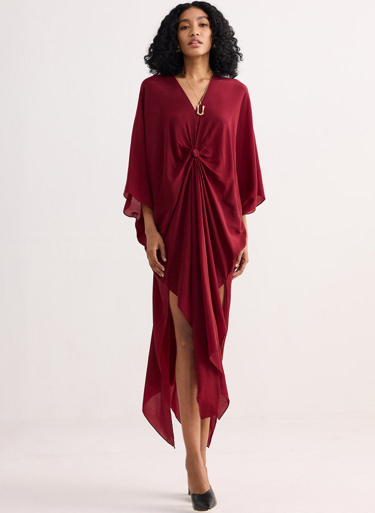 Front Twist Kaftan Dress