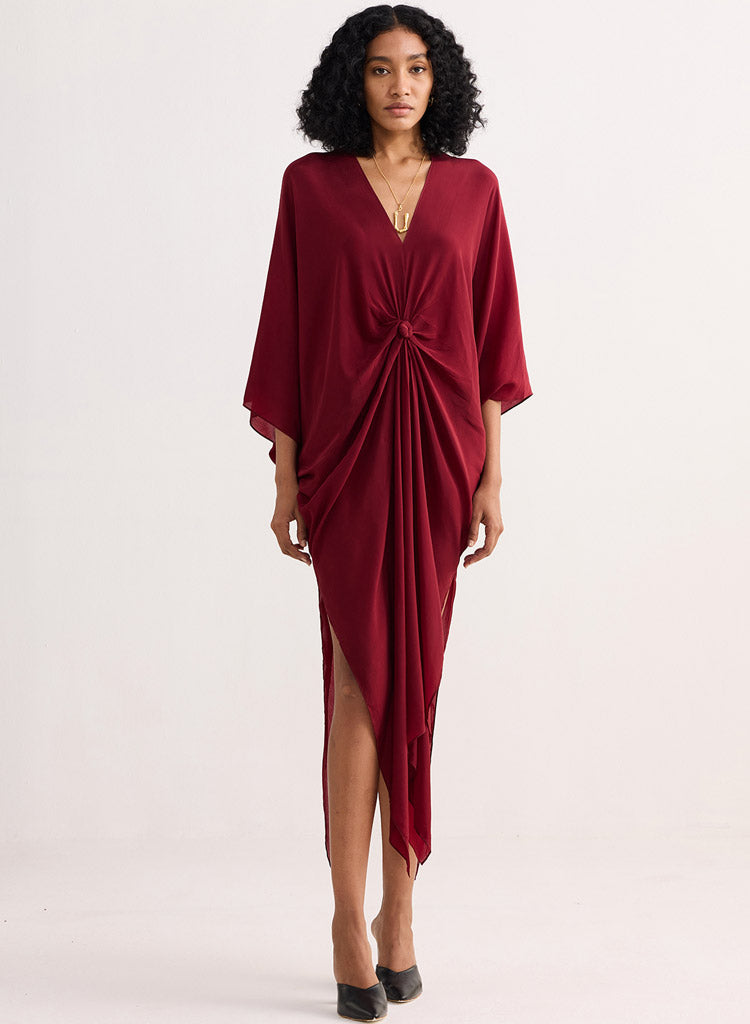 Front Twist Kaftan Dress