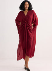 Front Twist Kaftan Dress