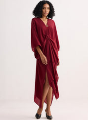 Front Twist Kaftan Dress