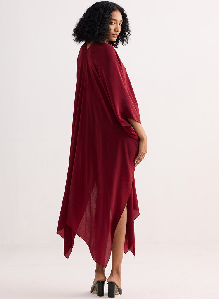 Front Twist Kaftan Dress