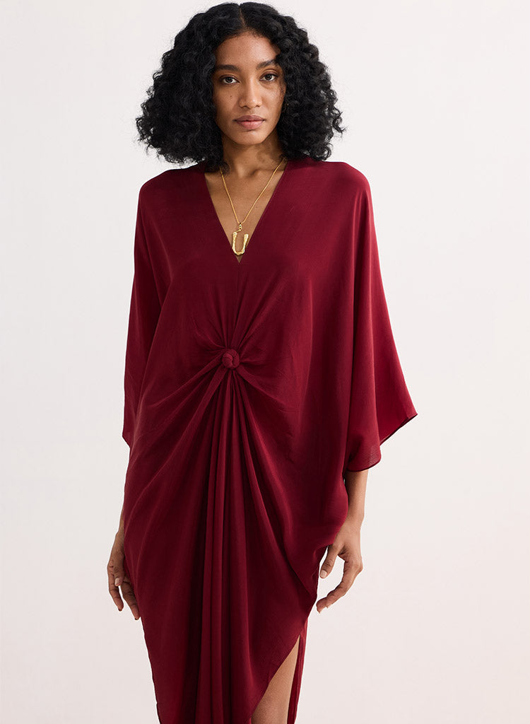Front Twist Kaftan Dress