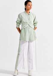 Front Twist Shirt Set