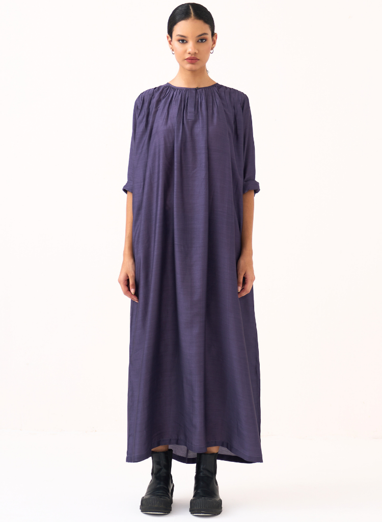Gather Neck Dress