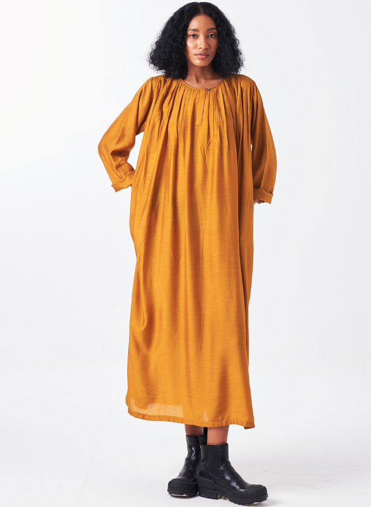 Gather Neck Dress