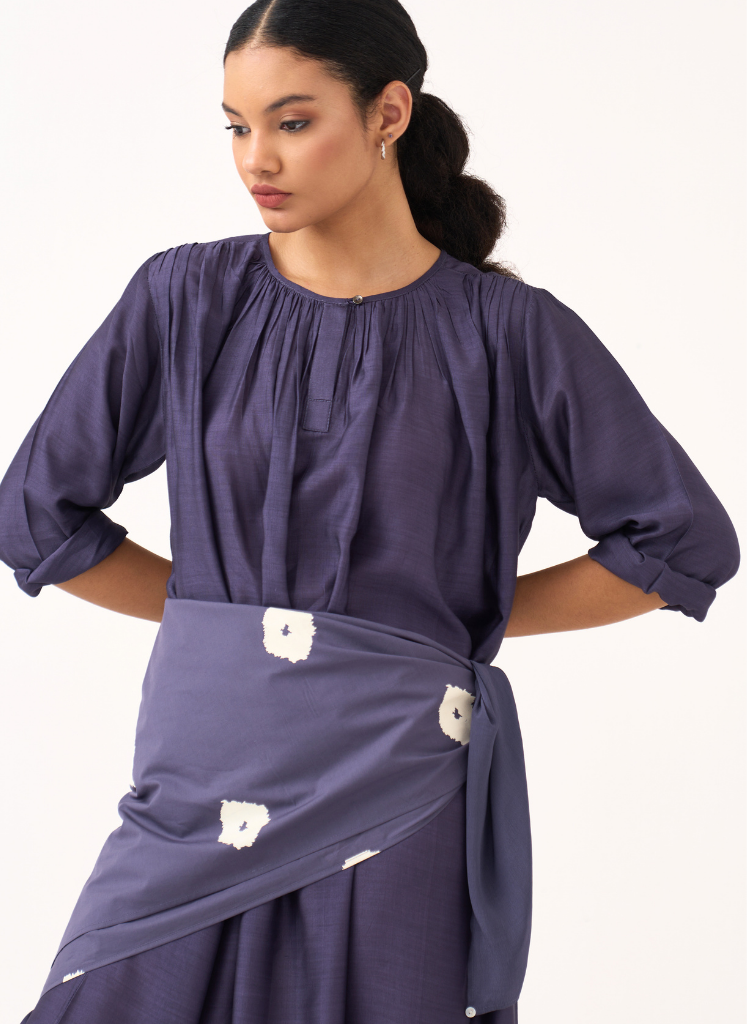 Gather Neck Dress