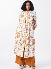 Gather Neck Shirt Set