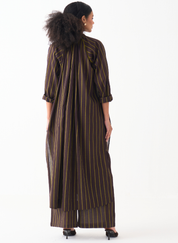 Gather Neck Shirt Set