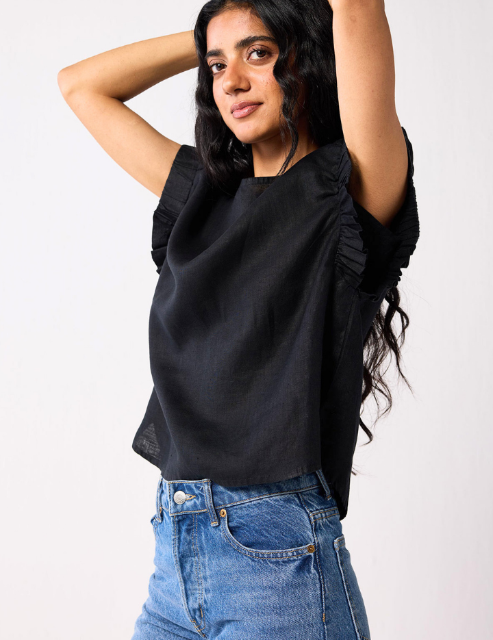 Gathered-Sleeve-Hemp-Top-Black-A.png