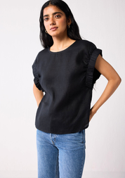 Gathered Sleeve Hemp Top