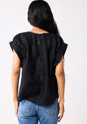 Gathered Sleeve Hemp Top