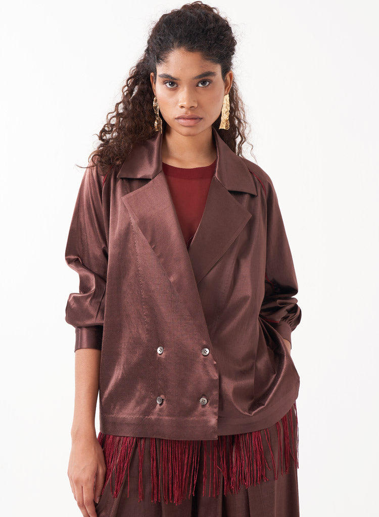 Gathered Sleeve Jacket