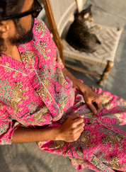 Gentle Leopard Bath Robe