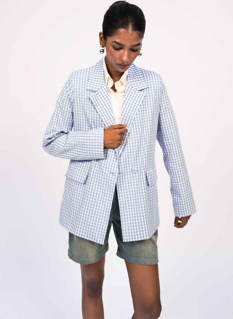 Gingham Blazer