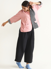 Gingham Reversible Blazer