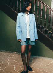 Gingham Blazer Set
