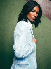 Gingham Blazer Set