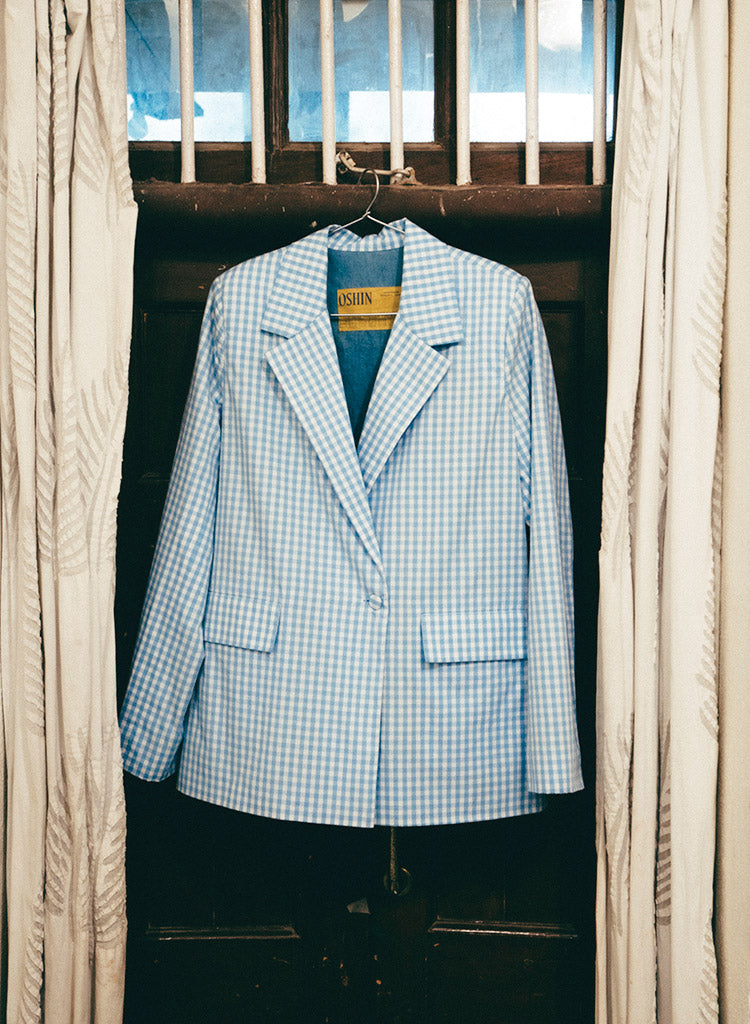 Gingham Blazer Set