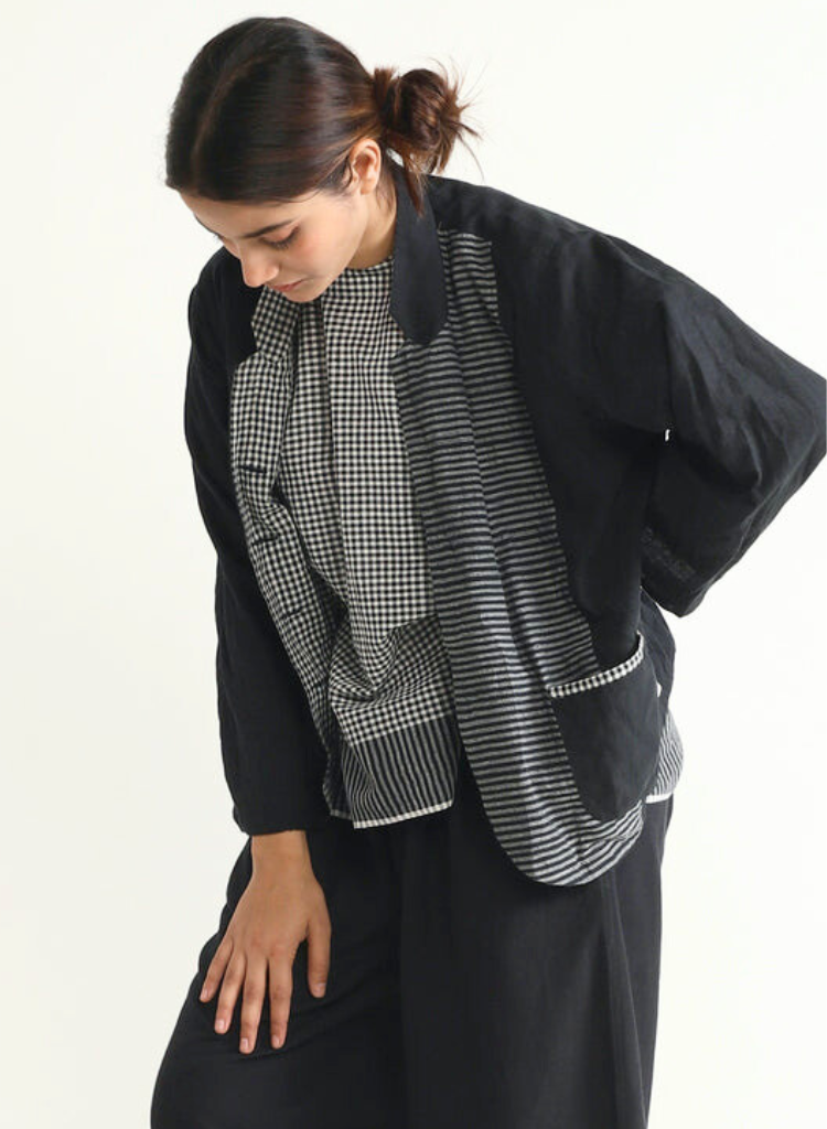 Gingham Reversible Blazer