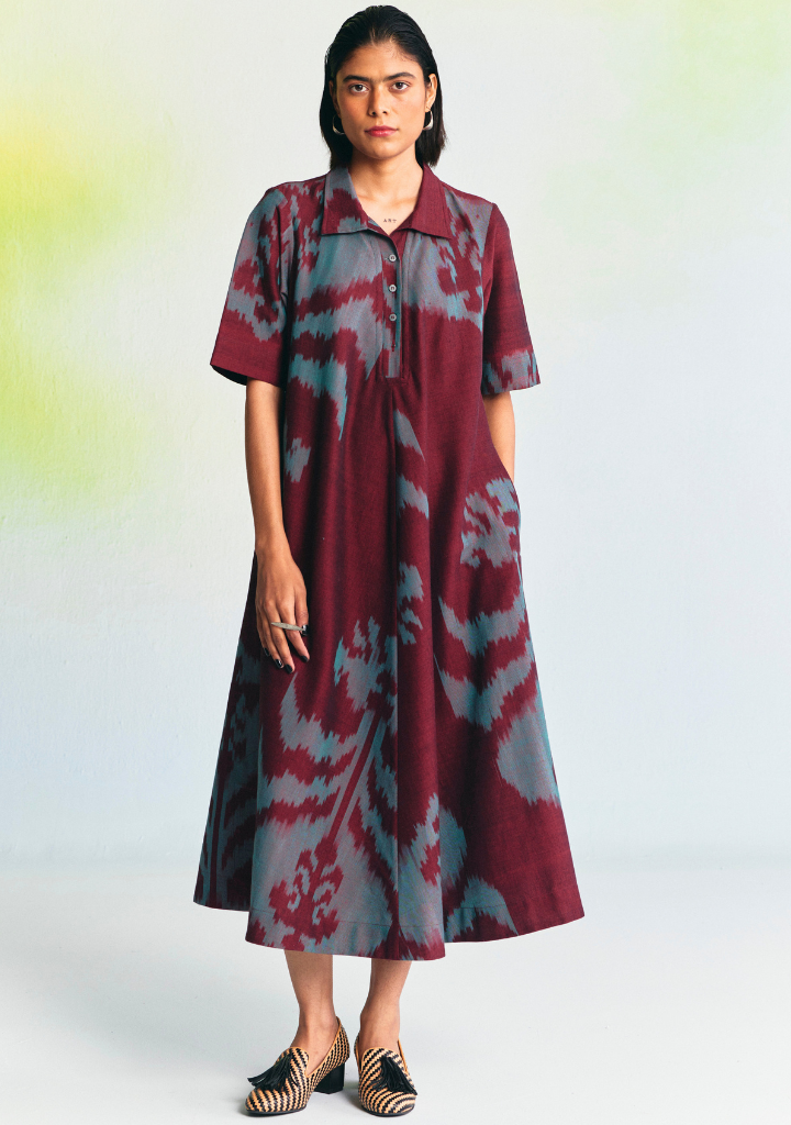 Glaze Collared Maxi Dress