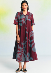 Glaze Collared Maxi Dress