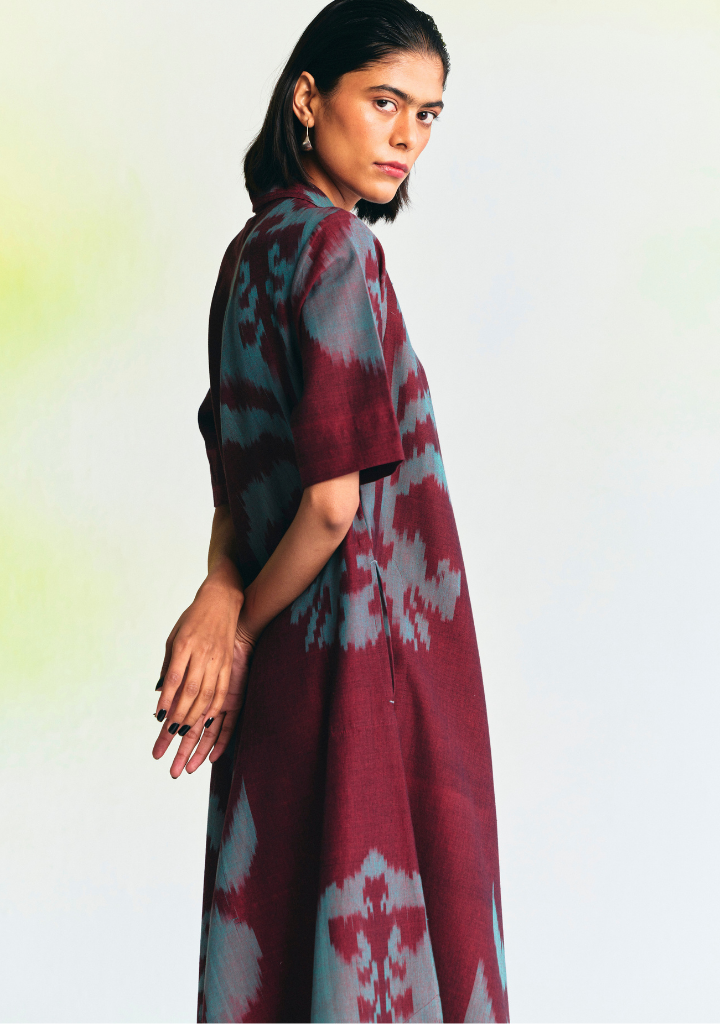 Glaze Collared Maxi Dress