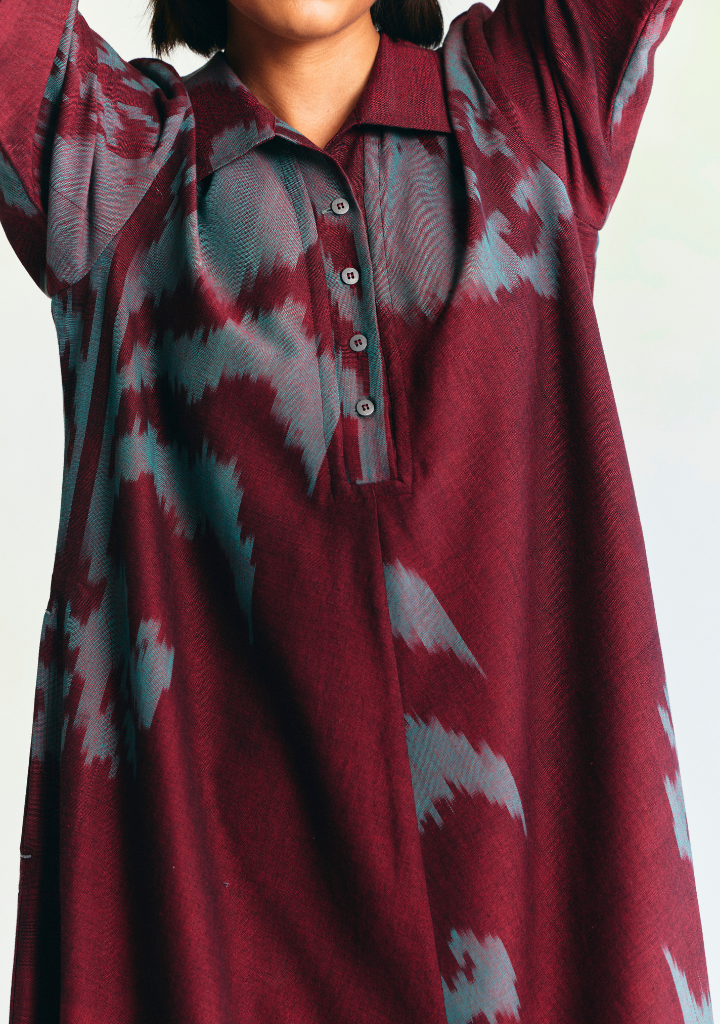 Glaze Collared Maxi Dress