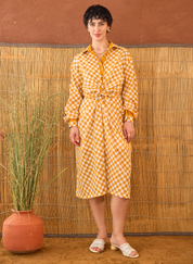 Golden Hour Gingham Dress