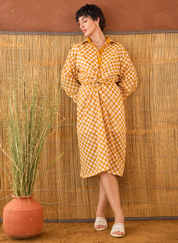 Golden Hour Gingham Dress