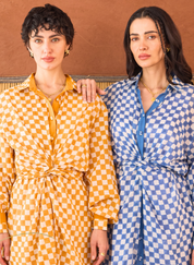 Golden Hour Gingham Dress