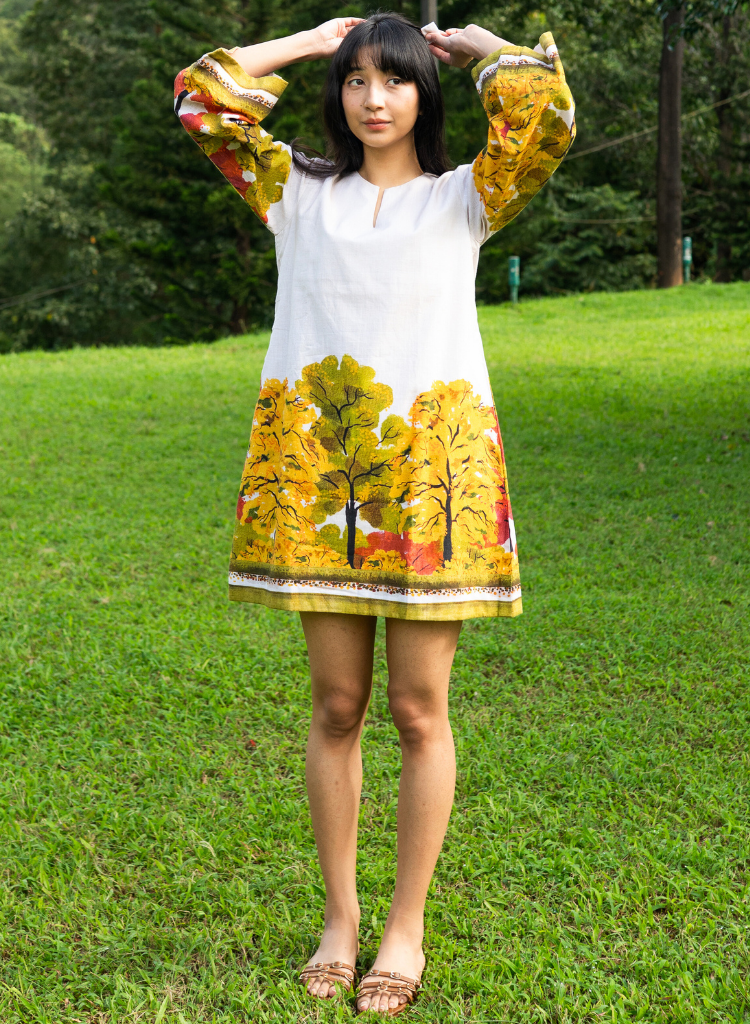 Golden Season A-line Dress