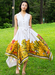 Golden Season Handkerchief Dress